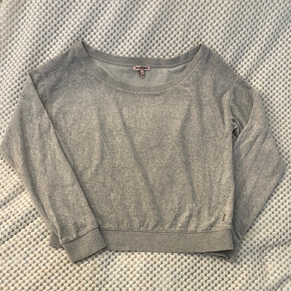 Juicy Couture Heather Gray Crew Neck Sweater
